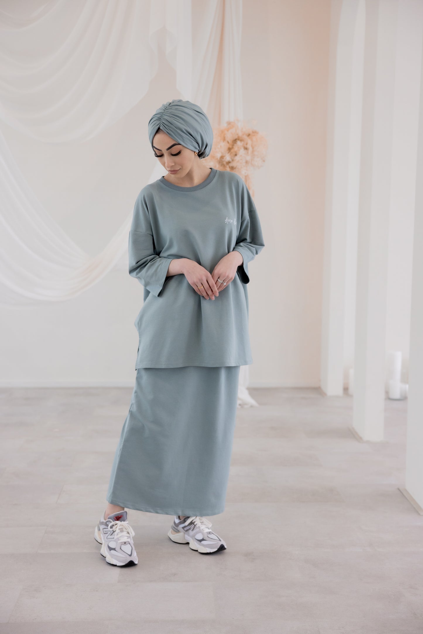 Ishe Skirt Set - Misty Blue