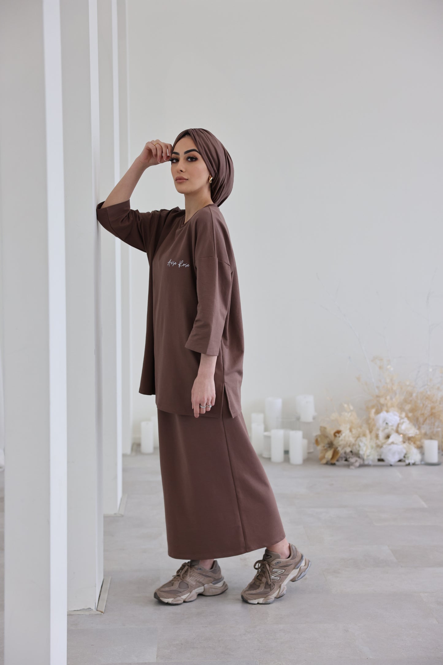 Ishe Skirt Set - Brown