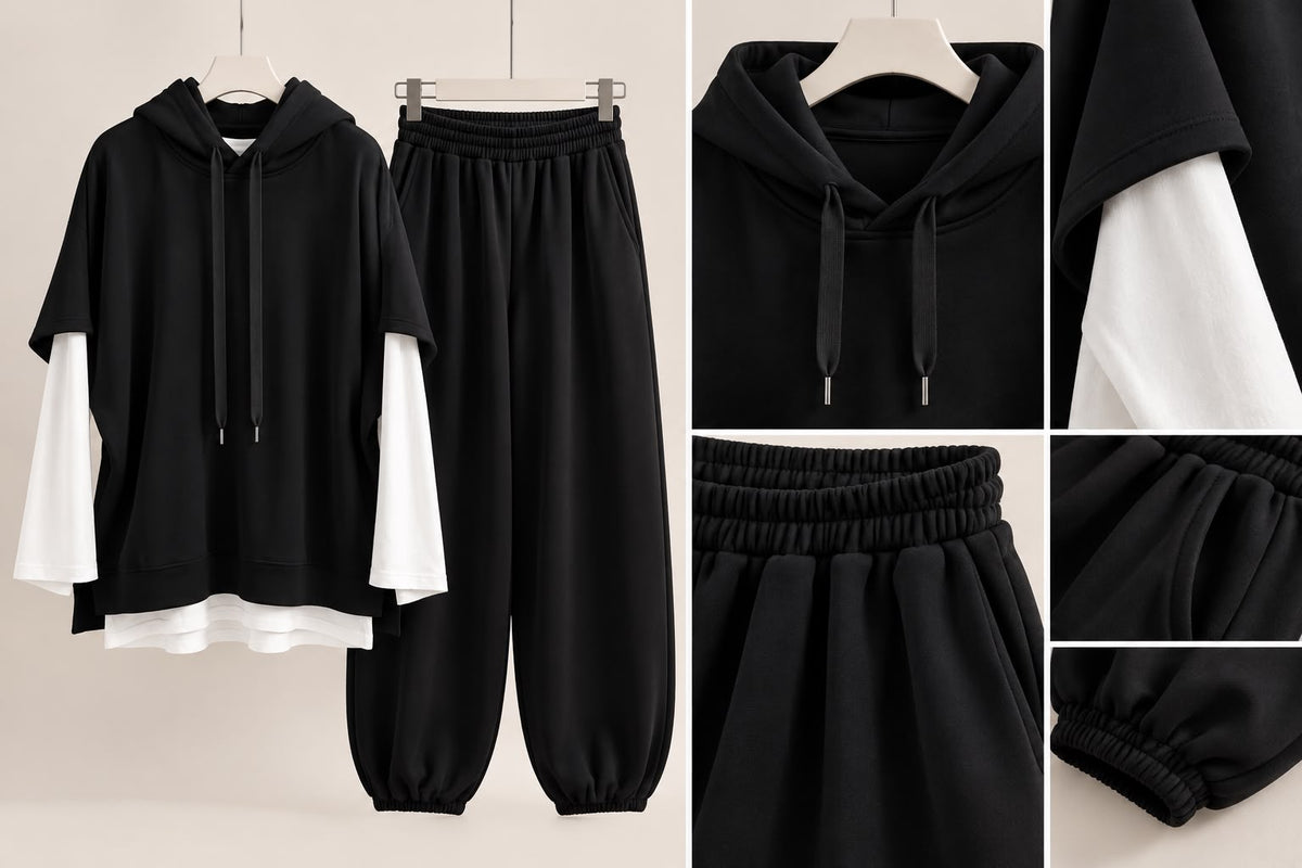 3 Piece comfy set Black