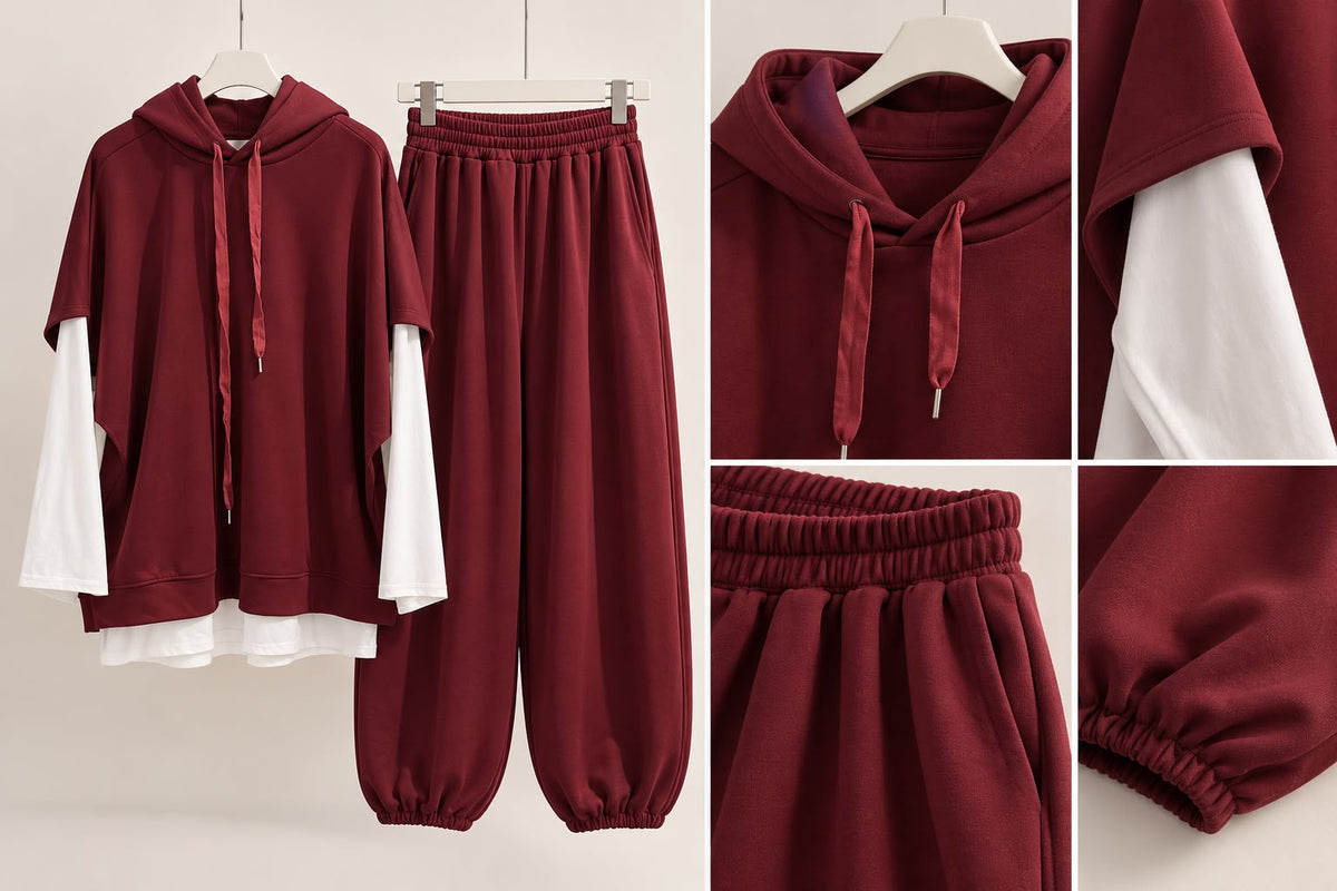3 Piece comfy set Burgundy