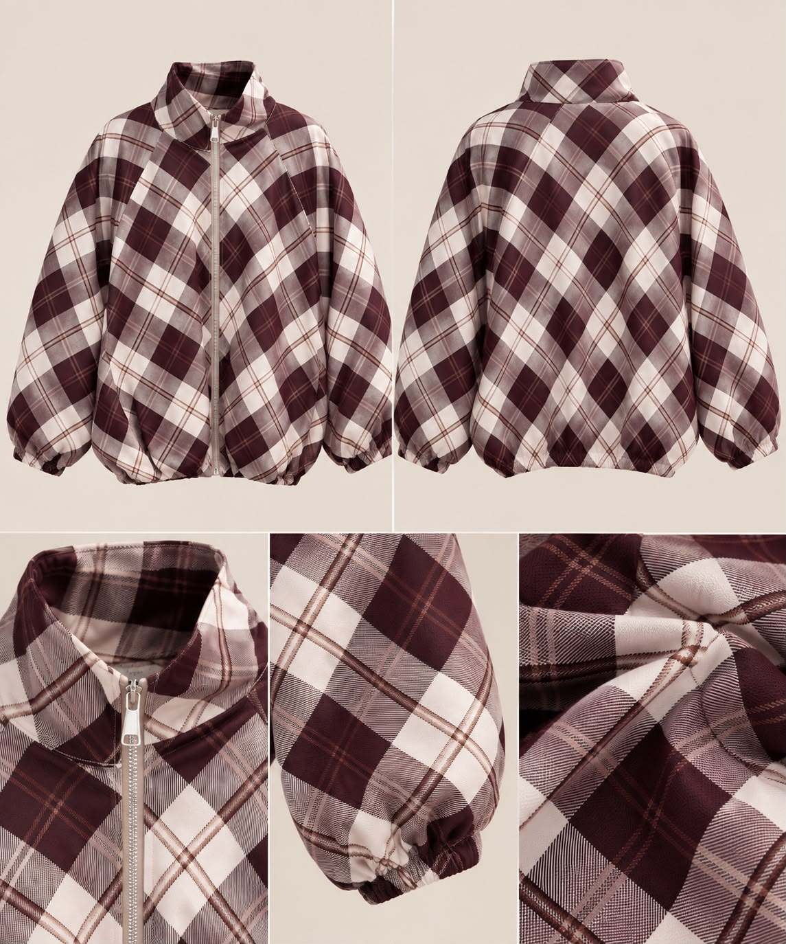 Balloon Jacket Burgundy